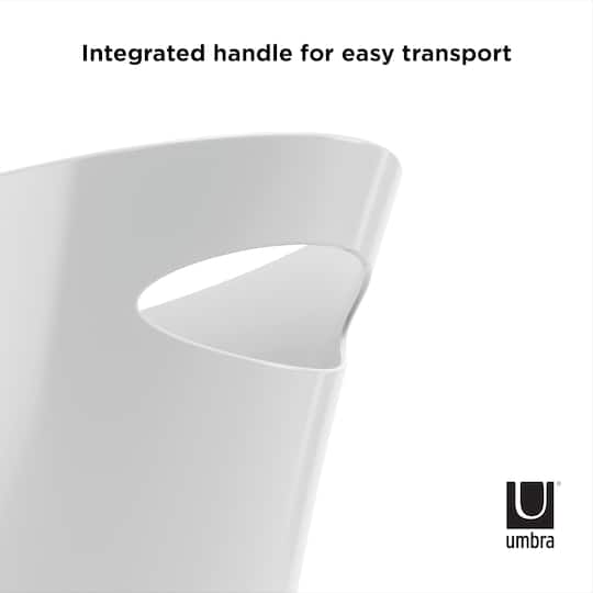 Umbra 2gal. White Skinny Trash Can